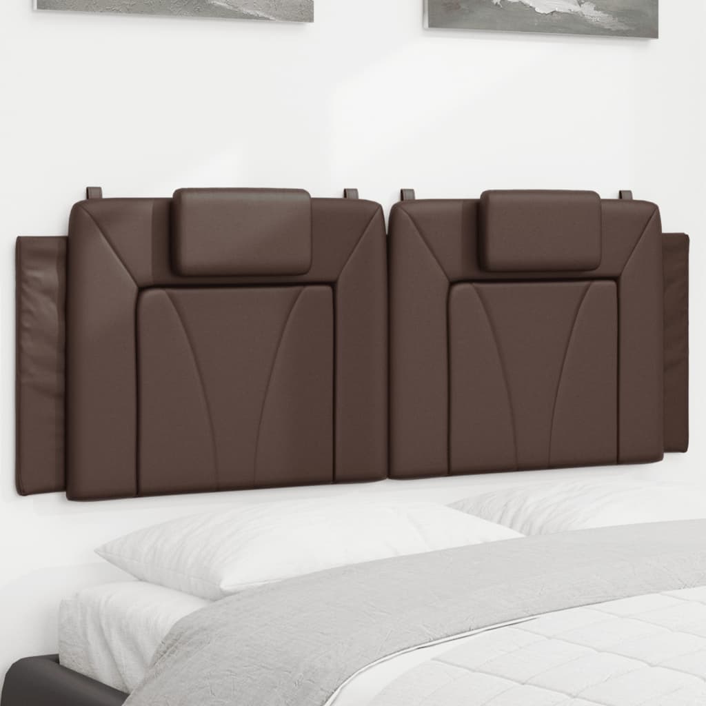 vidaXL Kopfteil-Kissen "Viana" Braun 140 cm Kunstleder