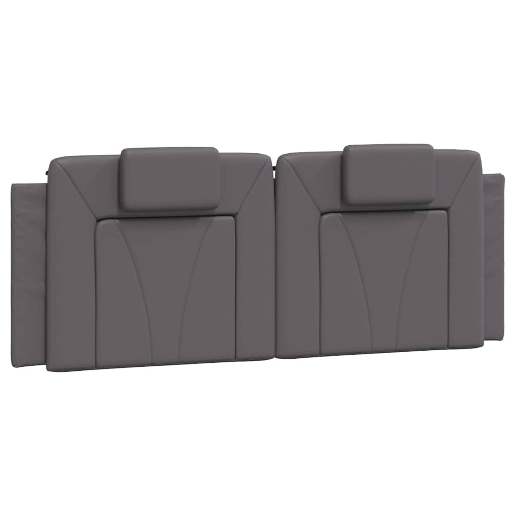 vidaXL Kopfteil-Kissen "Viana" Grau 140 cm Kunstleder