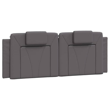 vidaXL Kopfteil-Kissen "Viana" Grau 140 cm Kunstleder