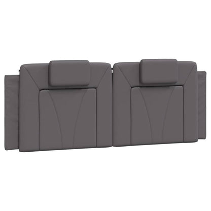 vidaXL Kopfteil-Kissen "Viana" Grau 140 cm Kunstleder
