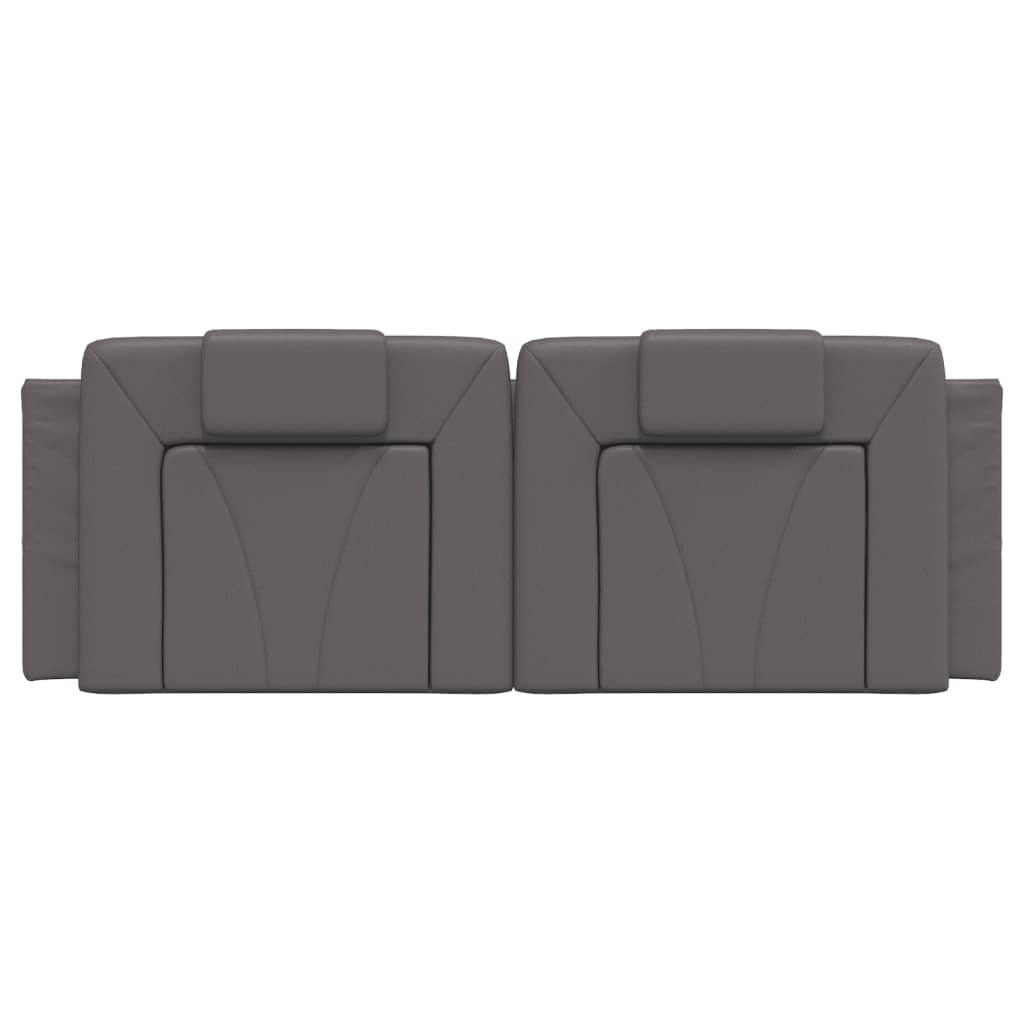 vidaXL Kopfteil-Kissen "Viana" Grau 140 cm Kunstleder