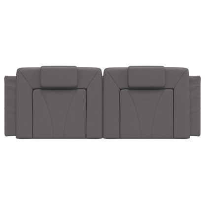 vidaXL Kopfteil-Kissen "Viana" Grau 140 cm Kunstleder