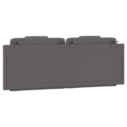 vidaXL Kopfteil-Kissen "Viana" Grau 140 cm Kunstleder