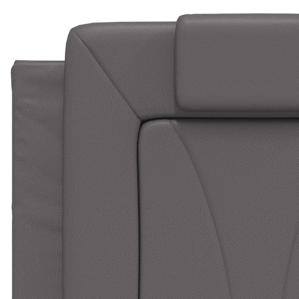 vidaXL Kopfteil-Kissen "Viana" Grau 140 cm Kunstleder
