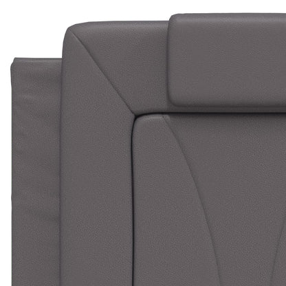 vidaXL Kopfteil-Kissen "Viana" Grau 140 cm Kunstleder