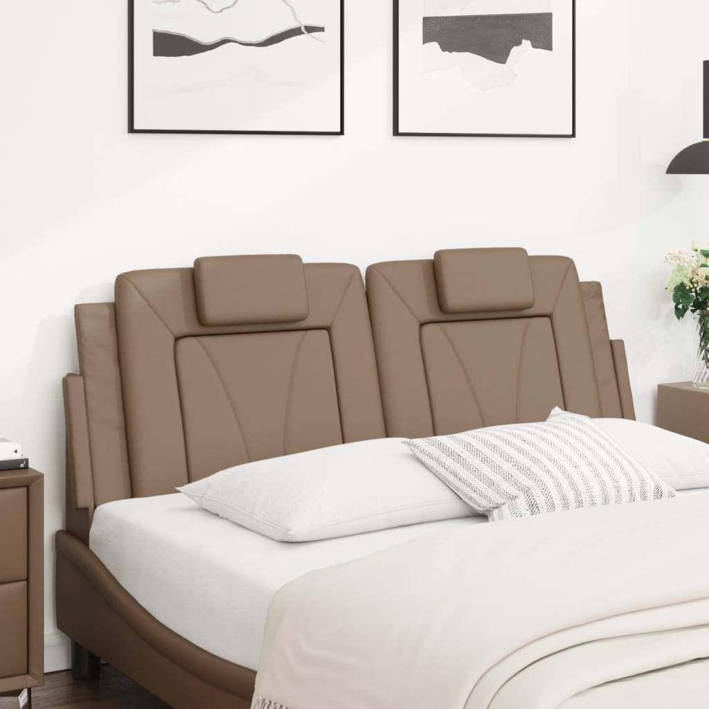 vidaXL Kopfteil-Kissen "Viana" Cappuccino-Braun 140 cm Kunstleder