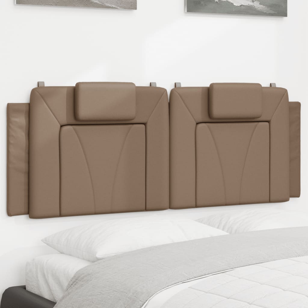 vidaXL Kopfteil-Kissen "Viana" Cappuccino-Braun 140 cm Kunstleder
