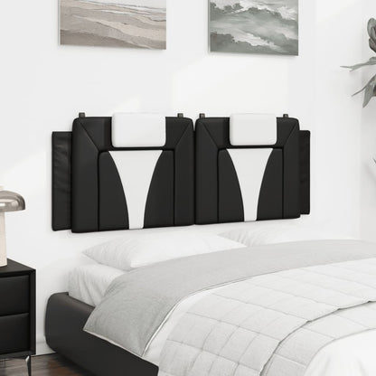 vidaXL Kopfteil-Kissen "Viana" Schwarz und Weiß 140 cm Kunstleder