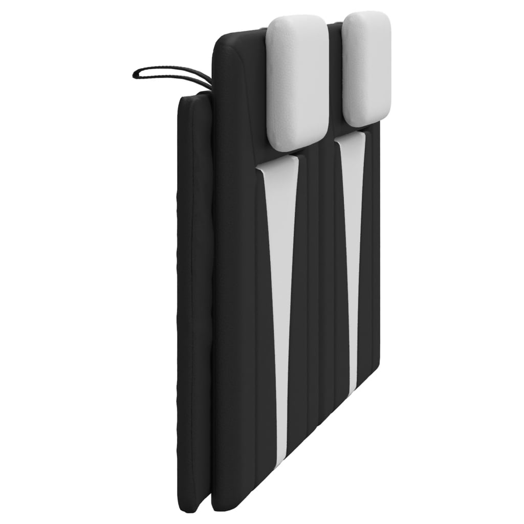 vidaXL Kopfteil-Kissen "Viana" Schwarz und Weiß 140 cm Kunstleder