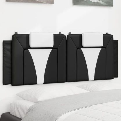 vidaXL Kopfteil-Kissen "Viana" Schwarz und Weiß 140 cm Kunstleder