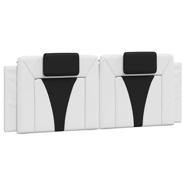 vidaXL Kopfteil-Kissen "Viana" Weiß und Schwarz 140 cm Kunstleder