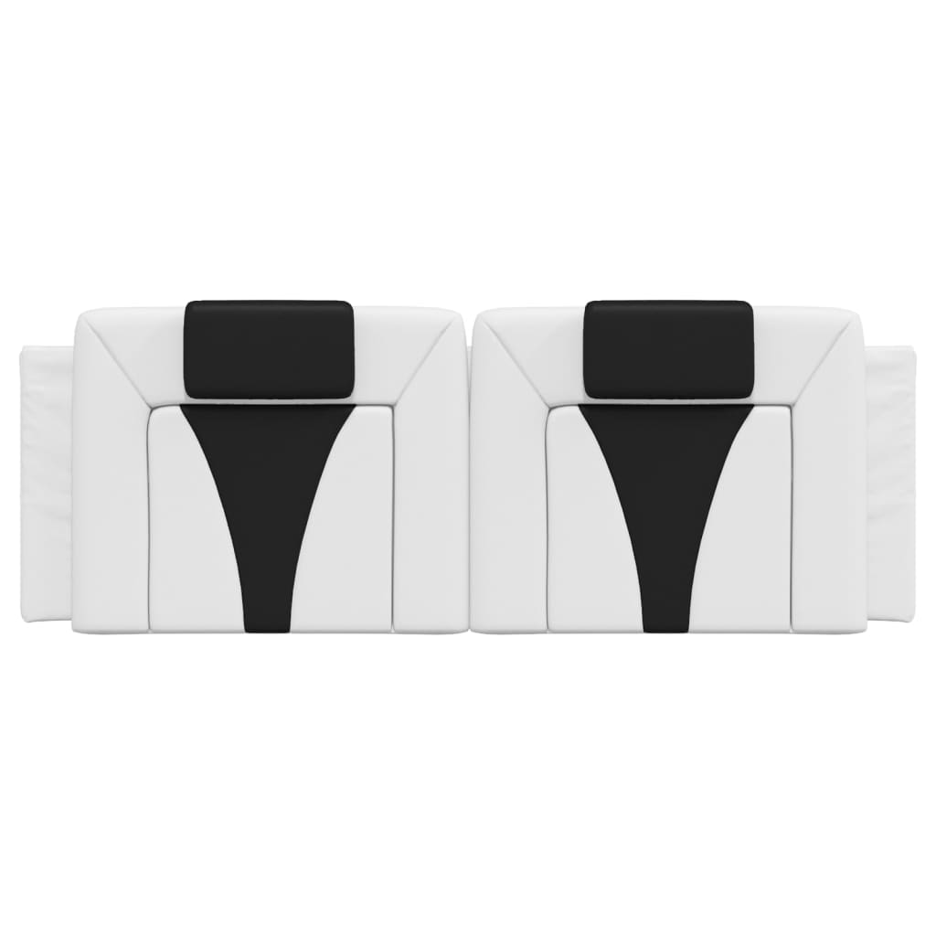 vidaXL Kopfteil-Kissen "Viana" Weiß und Schwarz 140 cm Kunstleder