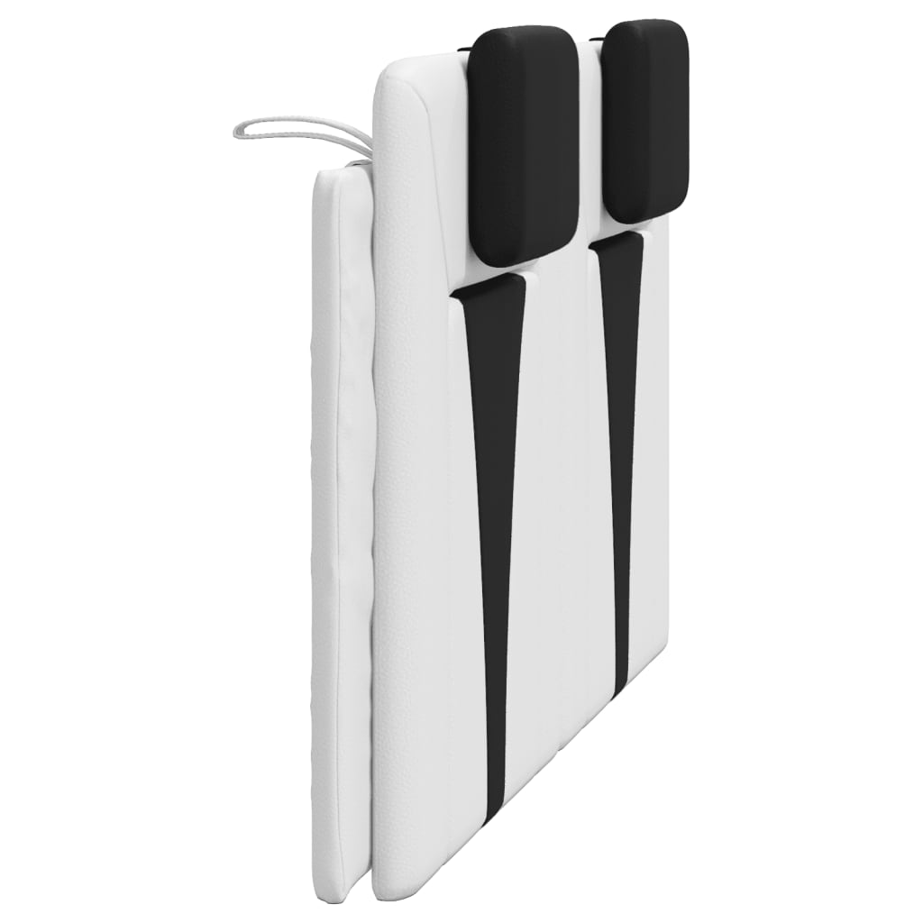 vidaXL Kopfteil-Kissen "Viana" Weiß und Schwarz 140 cm Kunstleder