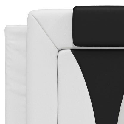 vidaXL Kopfteil-Kissen "Viana" Weiß und Schwarz 140 cm Kunstleder