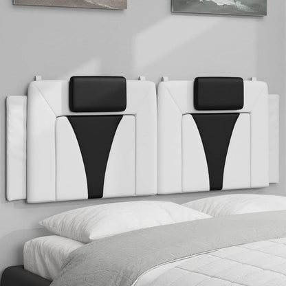 vidaXL Kopfteil-Kissen "Viana" Weiß und Schwarz 140 cm Kunstleder
