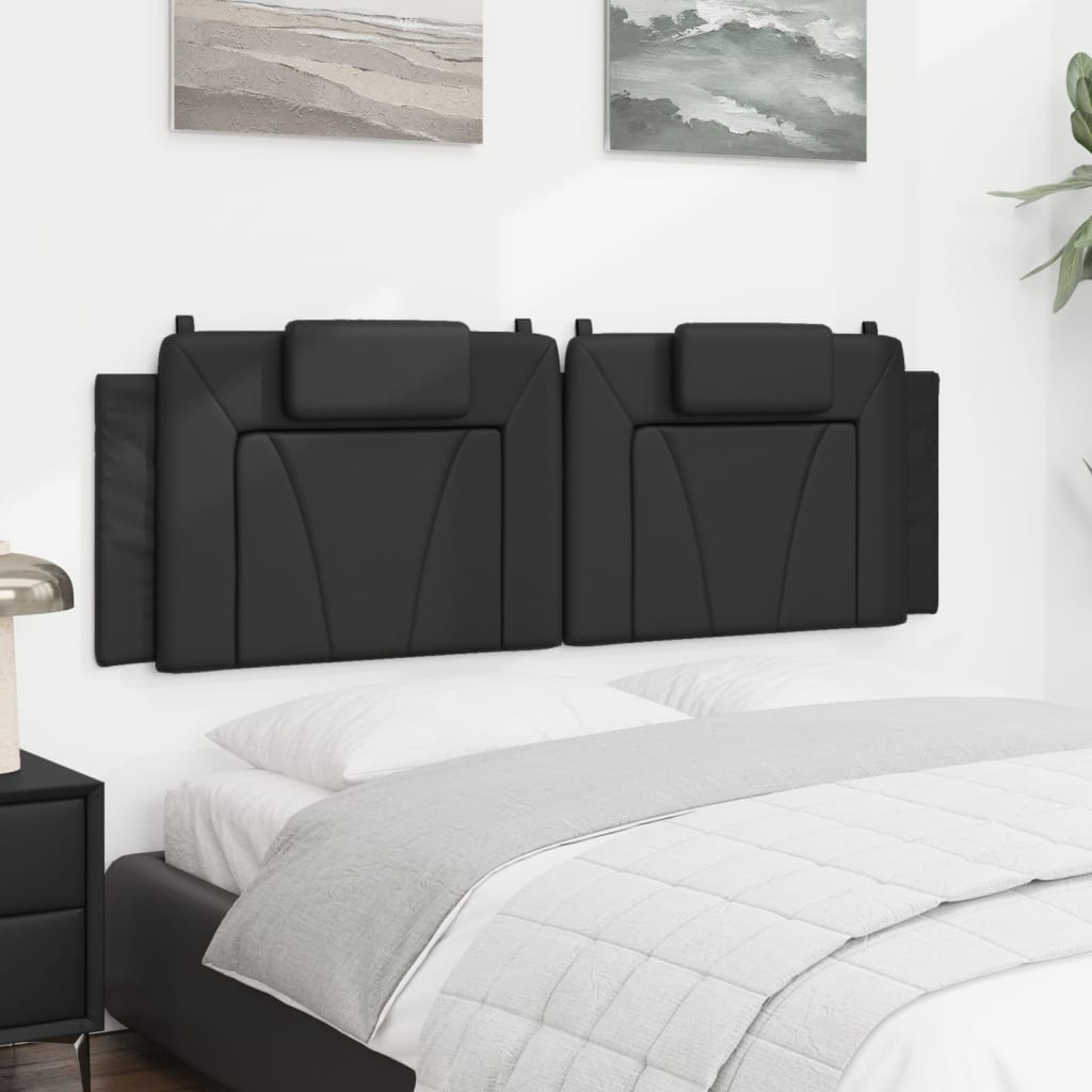 vidaXL Kopfteil-Kissen "Viana" Schwarz 160 cm Kunstleder