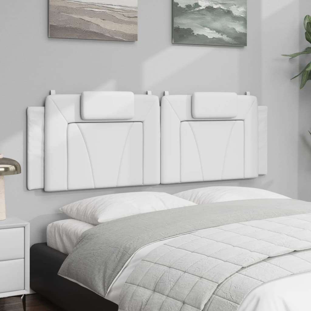 vidaXL Kopfteil-Kissen "Viana" Weiß 160 cm Kunstleder