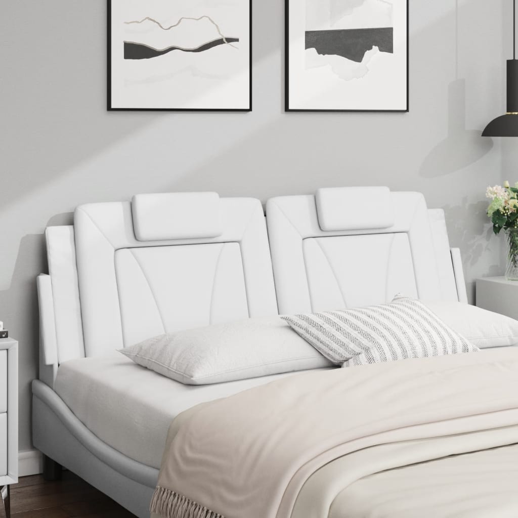 vidaXL Kopfteil-Kissen "Viana" Weiß 160 cm Kunstleder