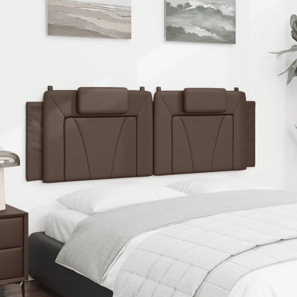 vidaXL Kopfteil-Kissen "Viana" Braun 160 cm Kunstleder