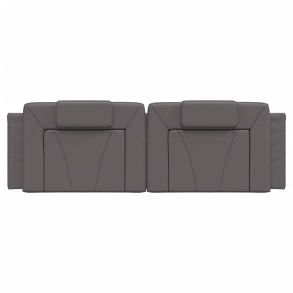 vidaXL Kopfteil-Kissen "Viana" Grau 160 cm Kunstleder