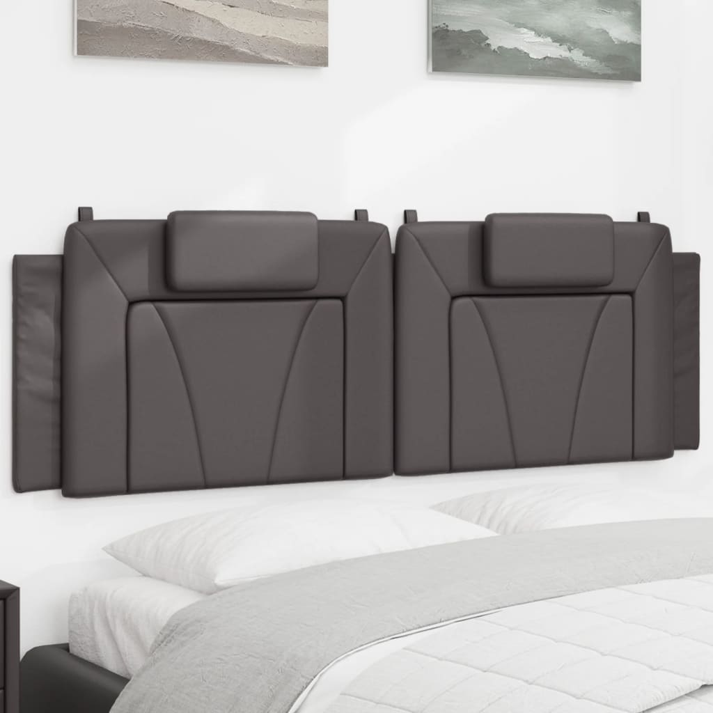 vidaXL Kopfteil-Kissen "Viana" Grau 160 cm Kunstleder