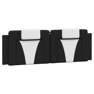 vidaXL Kopfteil-Kissen "Viana" Schwarz und Weiß 160 cm Kunstleder