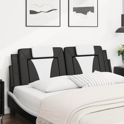 vidaXL Kopfteil-Kissen "Viana" Schwarz und Weiß 160 cm Kunstleder