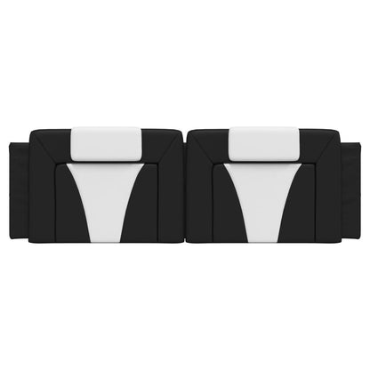 vidaXL Kopfteil-Kissen "Viana" Schwarz und Weiß 160 cm Kunstleder