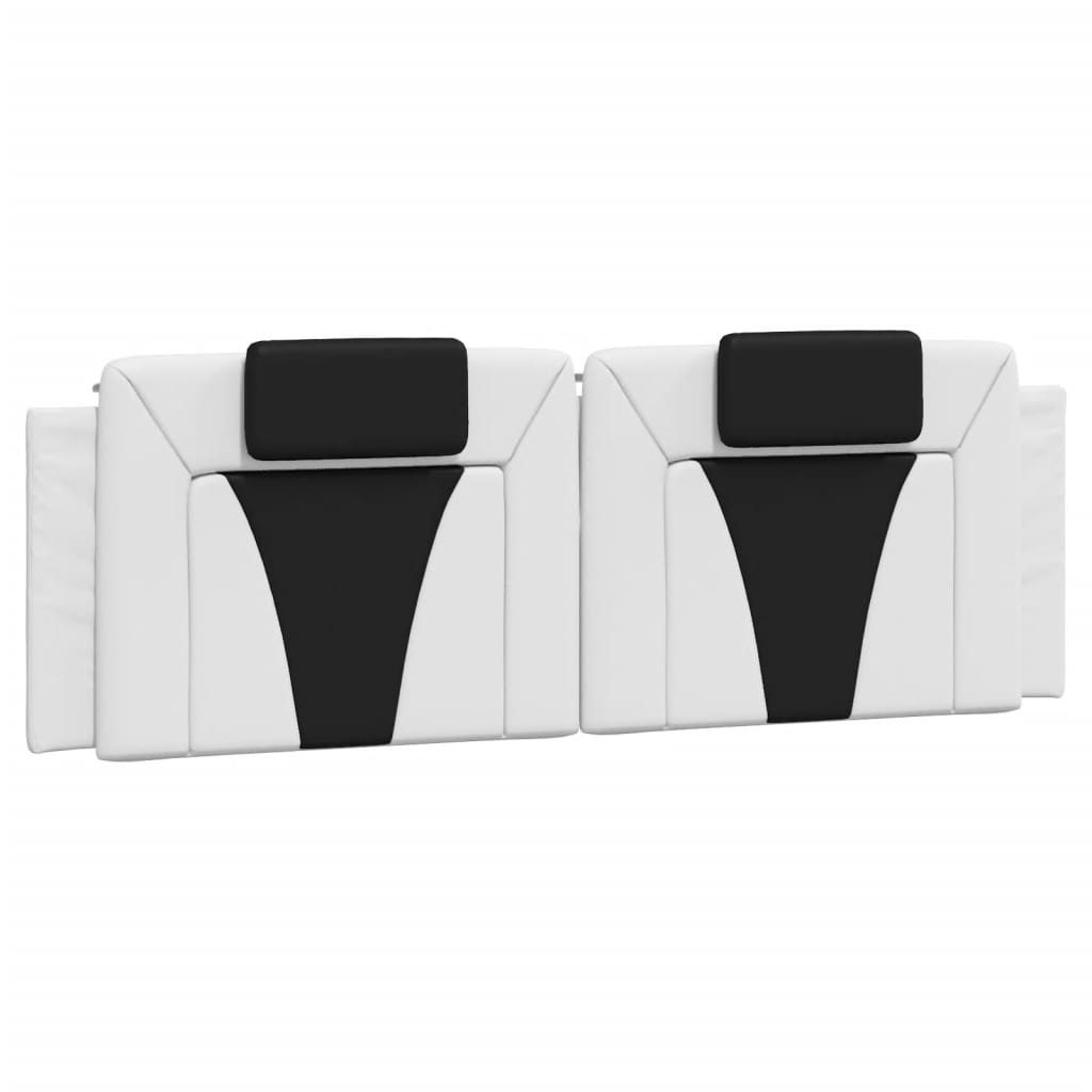 vidaXL Kopfteil-Kissen "Viana" Weiß und Schwarz 160 cm Kunstleder