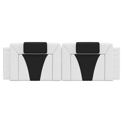 vidaXL Kopfteil-Kissen "Viana" Weiß und Schwarz 160 cm Kunstleder