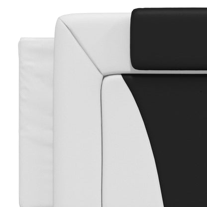 vidaXL Kopfteil-Kissen "Viana" Weiß und Schwarz 160 cm Kunstleder