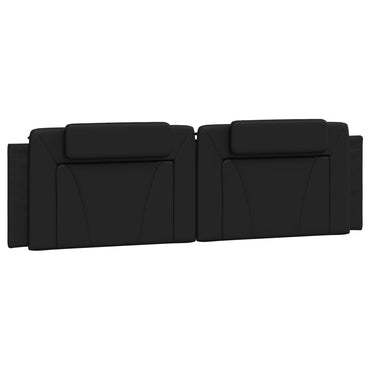 vidaXL Kopfteil-Kissen "Viana" Schwarz 180 cm Kunstleder