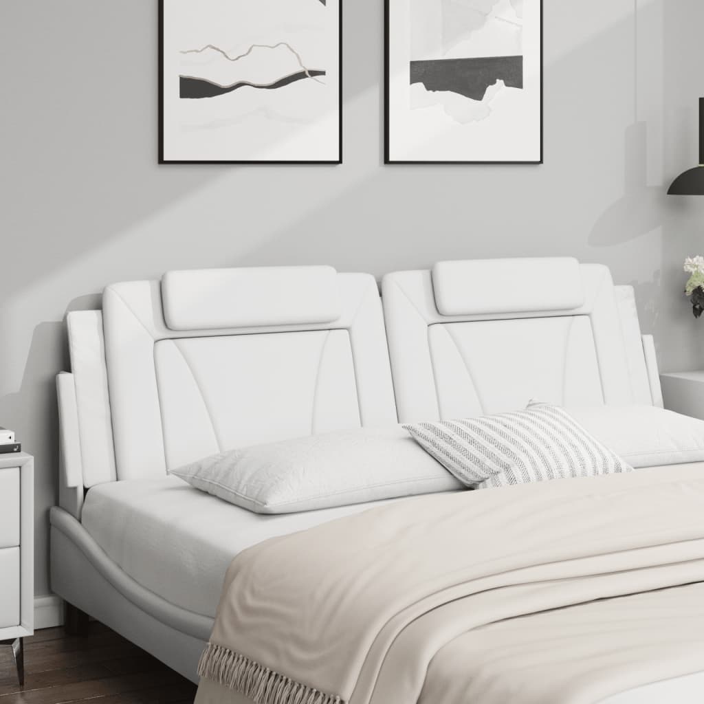 vidaXL Kopfteil-Kissen "Viana" Weiß 180 cm Kunstleder