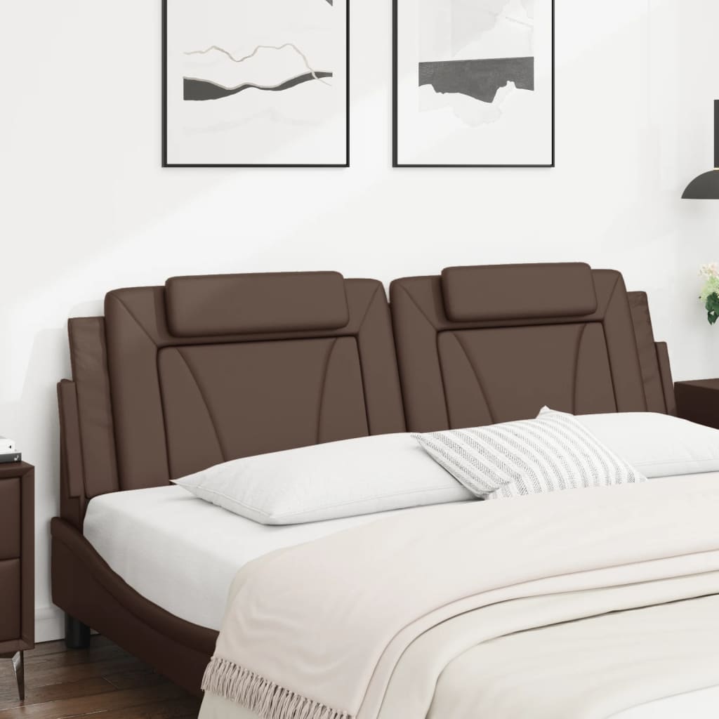 vidaXL Kopfteil-Kissen "Viana" Braun 180 cm Kunstleder
