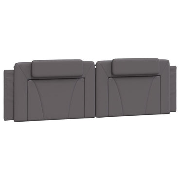 vidaXL Kopfteil-Kissen "Viana" Grau 180 cm Kunstleder