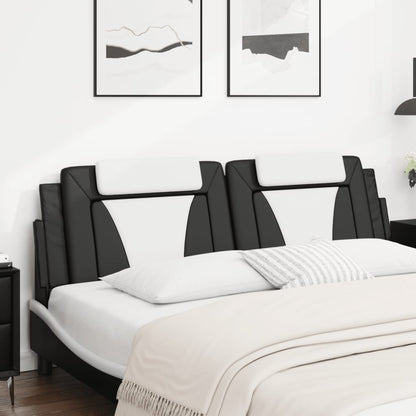 vidaXL Kopfteil-Kissen "Viana" Schwarz und Weiß 180 cm Kunstleder