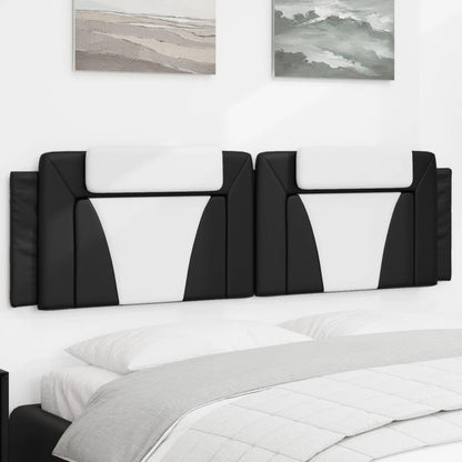 vidaXL Kopfteil-Kissen "Viana" Schwarz und Weiß 180 cm Kunstleder
