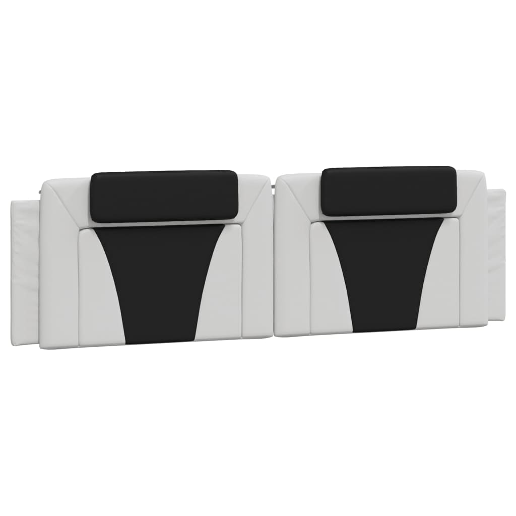 vidaXL Kopfteil-Kissen "Viana" Weiß und Schwarz 180 cm Kunstleder