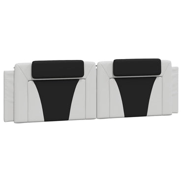 vidaXL Kopfteil-Kissen "Viana" Weiß und Schwarz 180 cm Kunstleder