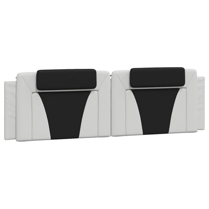 vidaXL Kopfteil-Kissen "Viana" Weiß und Schwarz 180 cm Kunstleder