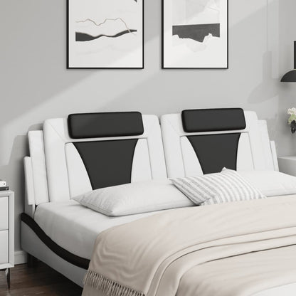 vidaXL Kopfteil-Kissen "Viana" Weiß und Schwarz 180 cm Kunstleder