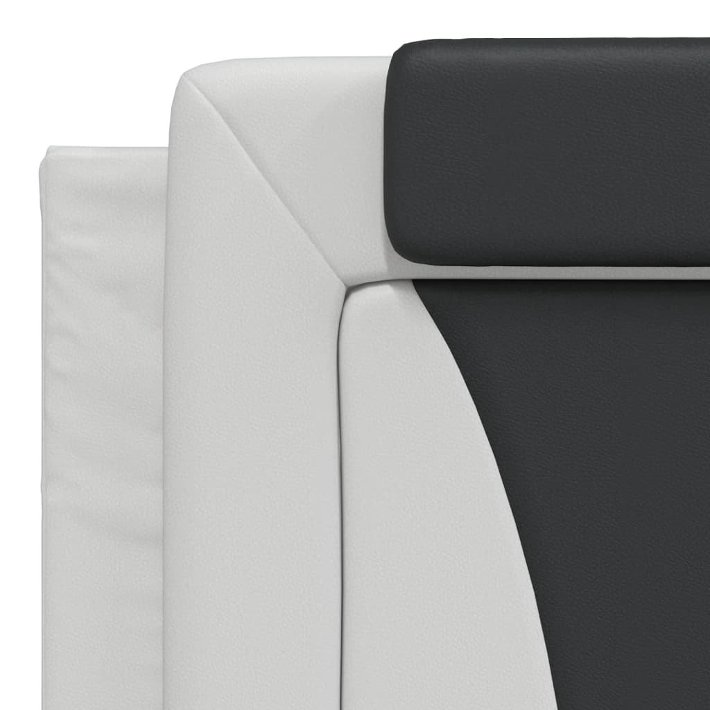 vidaXL Kopfteil-Kissen "Viana" Weiß und Schwarz 180 cm Kunstleder