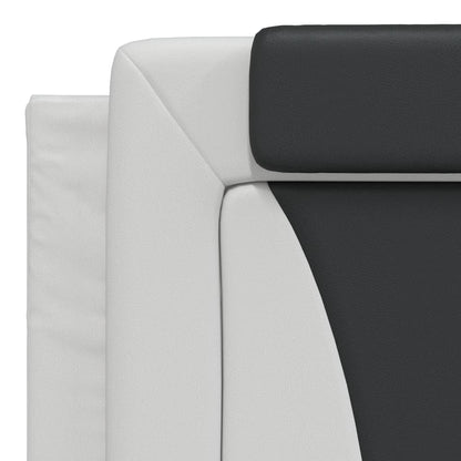 vidaXL Kopfteil-Kissen "Viana" Weiß und Schwarz 180 cm Kunstleder
