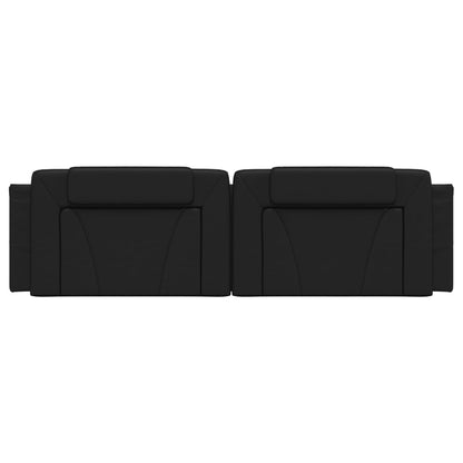 Kopfteil-Kissen "Viana" Schwarz 183 cm Kunstleder