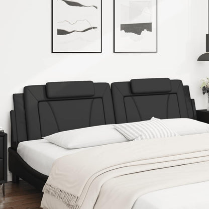 vidaXL Kopfteil-Kissen "Viana" Schwarz 200 cm Kunstleder