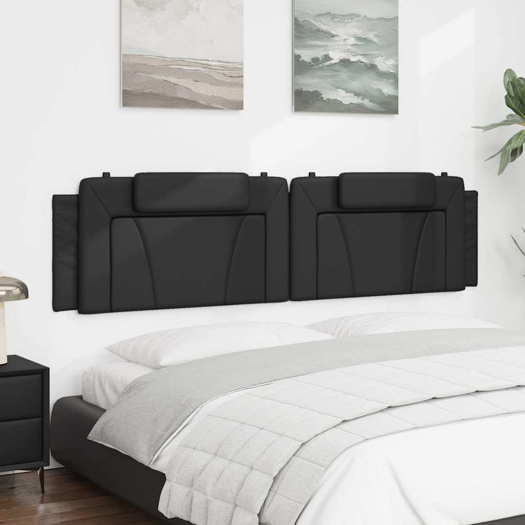 vidaXL Kopfteil-Kissen "Viana" Schwarz 200 cm Kunstleder