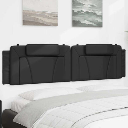 vidaXL Kopfteil-Kissen "Viana" Schwarz 200 cm Kunstleder