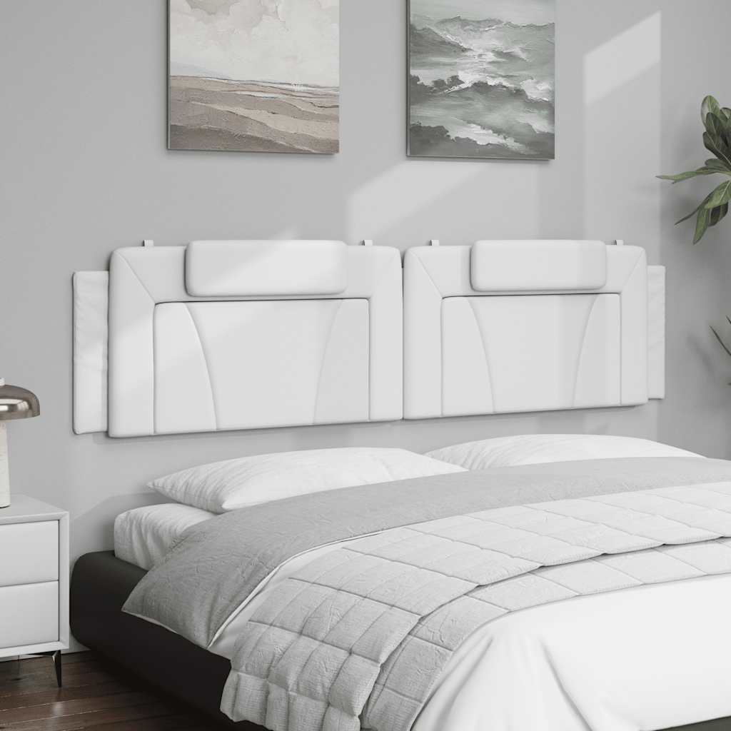 vidaXL Kopfteil-Kissen "Viana" Weiß 200 cm Kunstleder