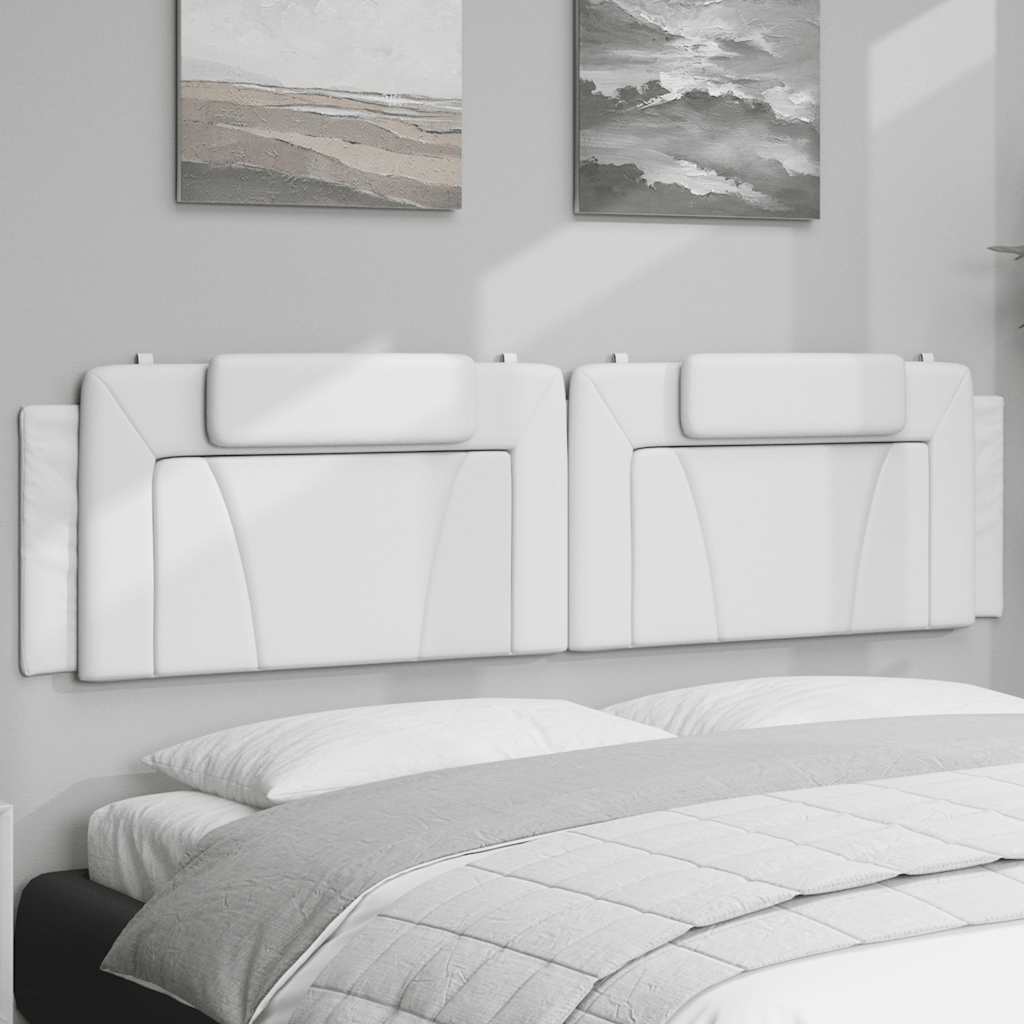 vidaXL Kopfteil-Kissen "Viana" Weiß 200 cm Kunstleder
