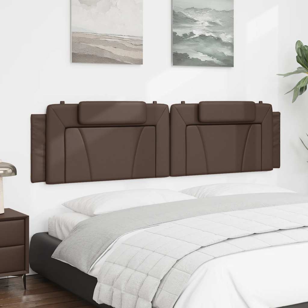 vidaXL Kopfteil-Kissen "Viana" Braun 200 cm Kunstleder